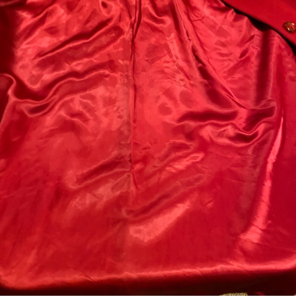 Pendleton Coat Women’s 18 Red Cashmere Blend Overcoat Single Breasted Button Dn. - Picture 7 of 10